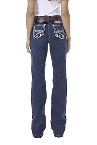CALÇA FEM SELFF BOOT CUT WESTERN MEDIUM WASH