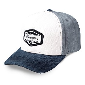 Bone Wrangler autentic western tradition cinza, bege e azul