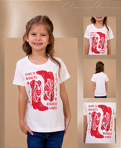T-shirt Infantil fem Ox horns Branca
