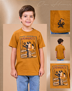 Camiseta Infantil masc Ox horns Caramelo