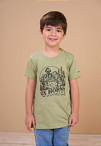 Camiseta Infantil masc Ox horns Oliva