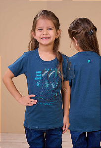 T-shirt infantil Ox horns Petroleo