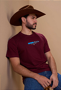 Camiseta masc Ox horns Vinho