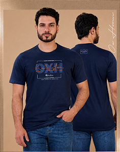 Camiseta Masc Ox horns Azul Marinho