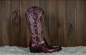 Bota Fem Mexicana Fossil Vinho