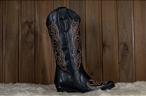 Bota Fem Mexicana Florence Preto