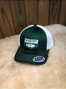 Bone verde Tuff Fishing Gear redinha branca