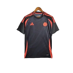 Camisa Colômbia II 24/25 - Torcedor Masculina - Preta com detalhes em vermelho