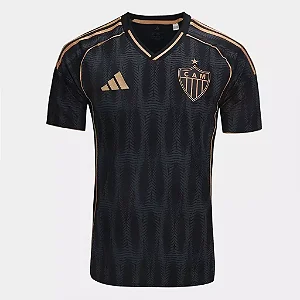 Camisa do Galo III 25/26- Torcedor Masculina - Preta com Dourado