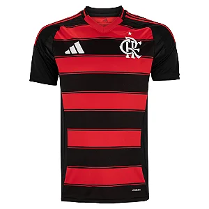Camisa Mengão Torcedor I - Temporada 25/26 - Preta e Vermelha