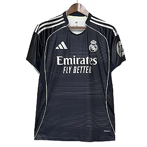 Camisa Real Madrid II 25/26 Torcedor Masculina - Cinza Escuro