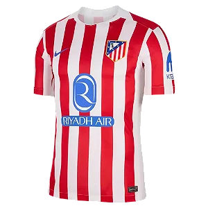 Camisa Atlético de Madrid Home 25/26 Torcedor Masculina - Vermelho e Branco