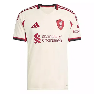 Camisa Liverpool Away 25/26 Torcedor Masculina - Bege