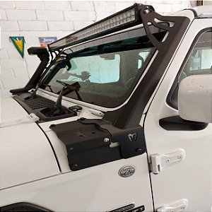 Suporte Barra Led Coluna Para Brisa Wrangler JL/JLU
