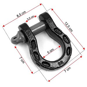 Manilha Forjada Especial - Pino Rosqueado 8 Toneladas