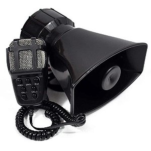 Sirene Automotiva 7 Tipos de Sons Com Microfone