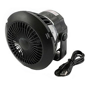 Ventilador e Lanterna Portátil 2 em 1 Recarregável Luz Solar