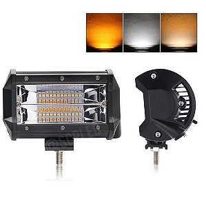 Farol de Milha 72w Dual Color Super Foco 2300k/6000k