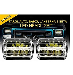Farol Led Com Seta para Troller Hilux Cherokee E Outros Carros - Valor Do PAR