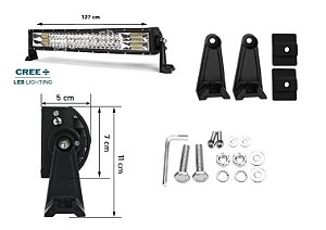 Barra Led 50\'\' 756W Lente 8D Reta  - 127cm