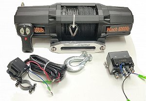 Guincho Elétrico 6000LBS / 2,7 Toneladas Com Cabo Sintético - HIGH PERFORM