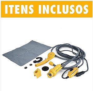 Chuveiro Portátil - 12V - 35W - Até 5L/min - Com Ventosa