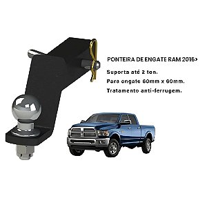 Engate Ponteira Removível Com Rebaixo de 4\" 60x60 Dodge RAM 2016 - 2024