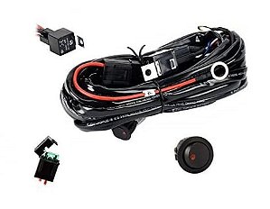 Chicote Completo Farol Milha Barra Led