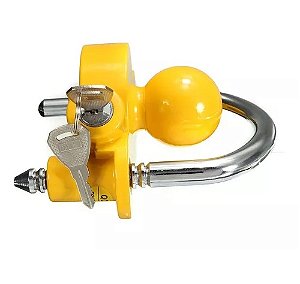 Tranca Antifurto Com Cadeado Universal Reboque Carretinha