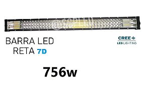 Barra Led 756w Curva Lente 7D led Cree 50\"