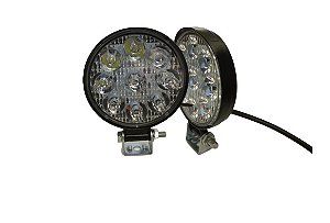 Par de Farol de Milha Mini Led Redondo Neblina 9W