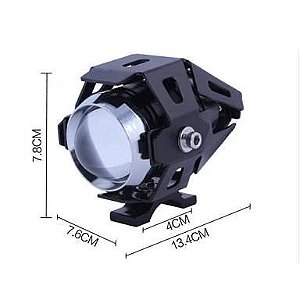 Par de Farol Led Motos Universal 3 Funções