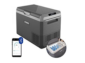 Geladeira Portátil D2D 50 Litros Dark 12v 24v 110v 220v App Bluetooth - Elber