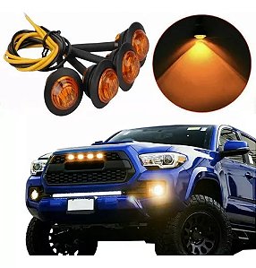 Led Grade Dianteira 4 Peças Luz Âmbar Diurna S10 Ranger