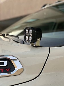 Par de Suporte barra e farol de milha para capô sem furar