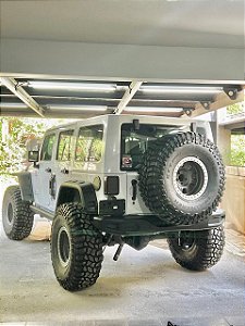 Parachoque Traseiro de Aço Modelo Rubicon Jeep Wrangler JK/JKU 2007 a 2018