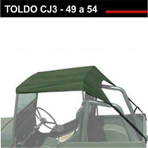 Capota de Verão Jeep CJ3 1949 a 1954 - toldo