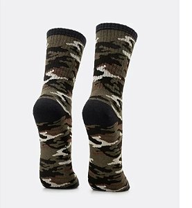 Par de Meias Camufladas Cano Médio