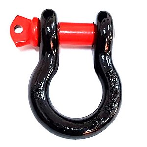 Manilha Curva Preta 3/4 - Pino Rosqueado 4,75 Toneladas