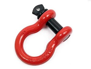 Manilha Curva Vermelha 3/4 - Pino Rosqueado 4,75 Toneladas - Pino Preto