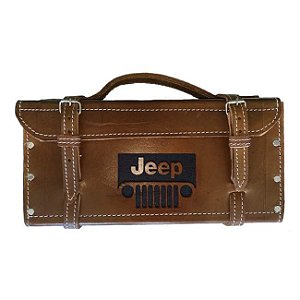 Maleta para Ferramentas de Couro Jeep