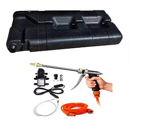 Kit Mini Lava Jato com Bomba da Água 12V e Reservatório 16L