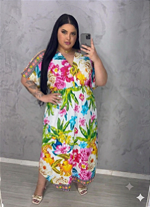 Vestido Maxi Estampado: Mix Tropical e Étnico