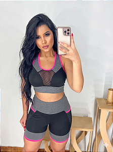 Conjunto croped e short graciane