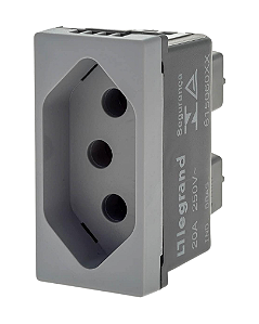 Tomada 2P+T 20A Cinza Pial Plus+
