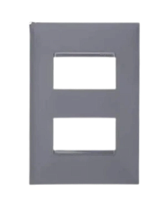Placa 2 Postos Separados Cinza 4x2 Pial Plus+