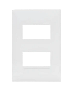 Placa 2 Postos Separados Branca 4x2 Pial Plus+