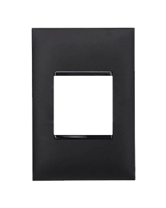 Placa 2 Postos Centrais Preto 4x2 Pial Plus+