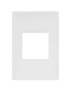 Placa 2 Postos Centrais Branca 4x2 Pial Plus+