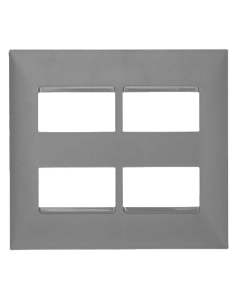 Placa 2+2 Postos Cinza 4x4 Pial Plus+